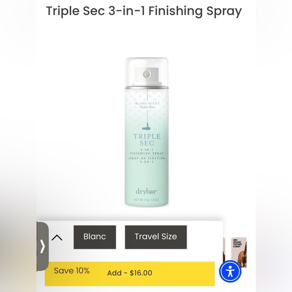 Drybar Travel Size Triple Sec 3-in-1 Spray ( NEW NO BOX) - Picture 2 of 2